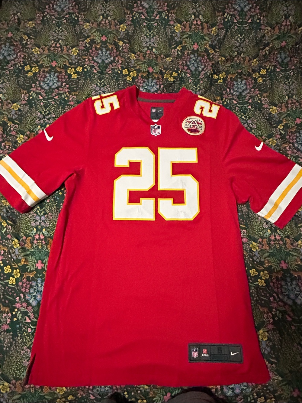 Jamaal Charles NFL Kansas City Chiefs Nike Jersey Mens Small Red Home